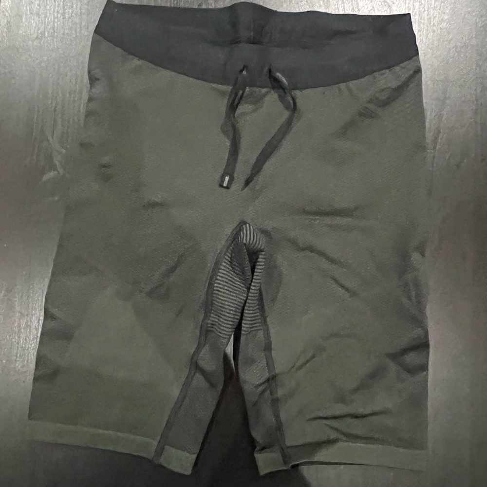 Gymshark Black and Gray Athletic Shorts with Elastic Waistband